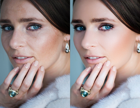 Beauty Retouching — before and after sample