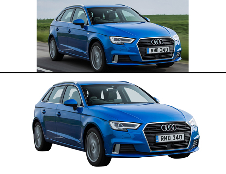 Car Images Sample — before and after sample