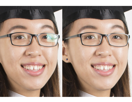 Glare Remove — before and after sample