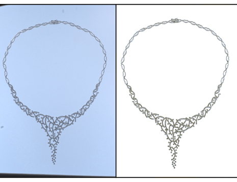 Jewelry Background Change — before and after sample