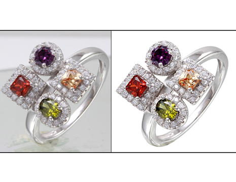 Jewelry White Background — before and after sample