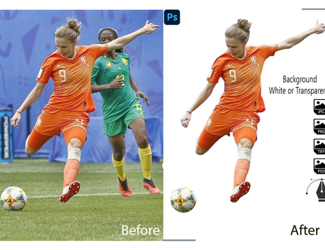 Background Change — before and after sample
