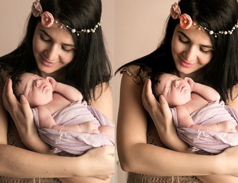 Newborn Sample — before and after sample